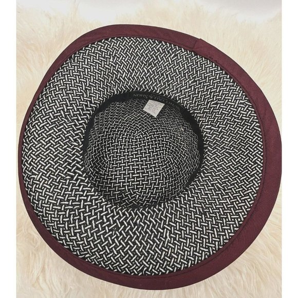 VINTAGE WHITTALL & SHON USA BLUE BOW 100% STRAW HAT CHURCH DERBY WEDDING 72242 main image 5